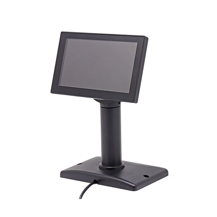 USB Power 5 Inch 4 lines LCD customer display pole for supermarket