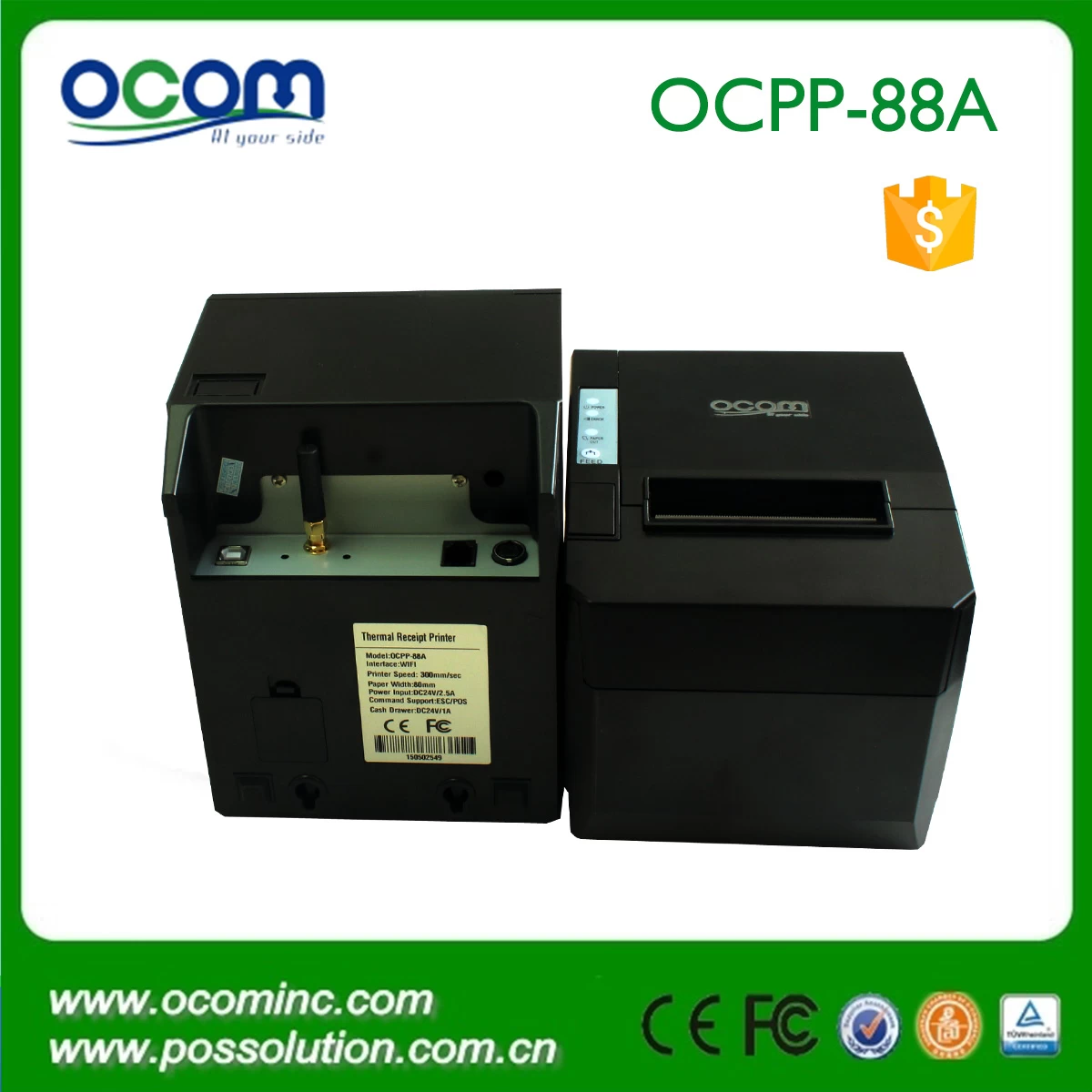 Unique 80mm High Speed POS Thermal Printer with auto cutter
