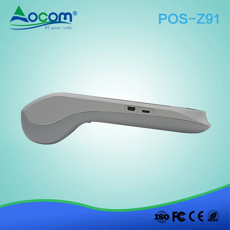 Z91 Terminale portatile portatile touch screen per ristorante portatile smart android pos terminale mobile con impronta digitale NFC stampante