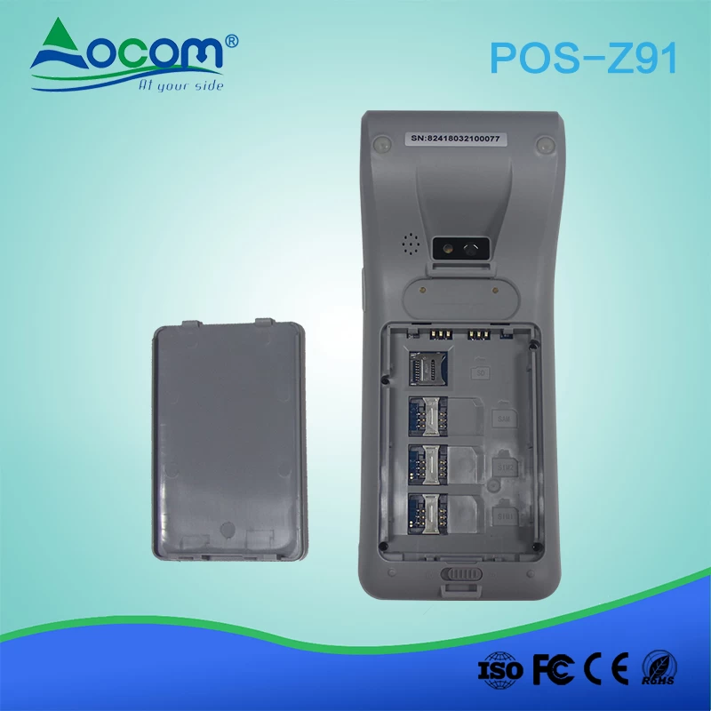 Z91 Wireless android handheld pos terminal with fingerprint