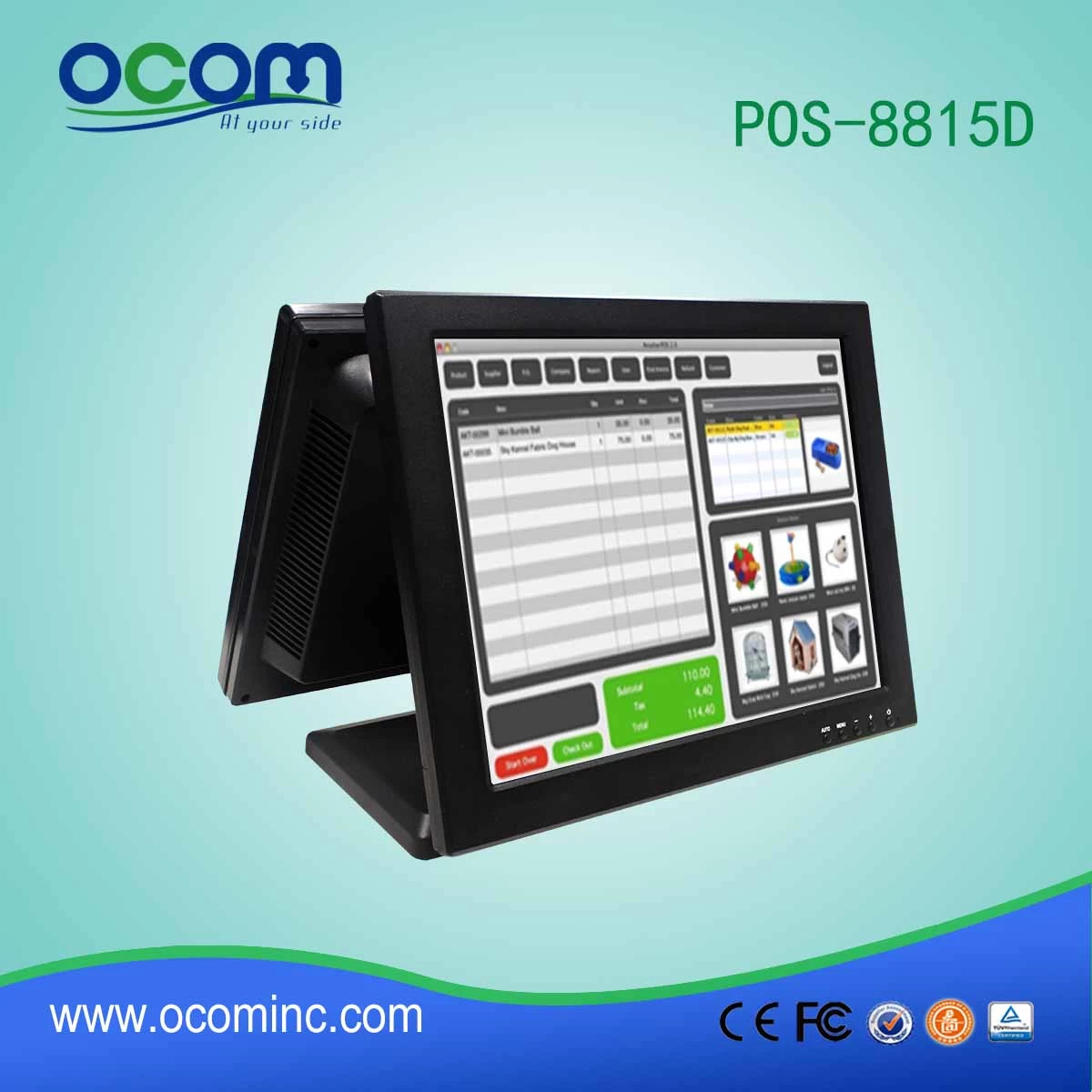 electronic cash register POS terminal machine for supermarket (POS8815D)