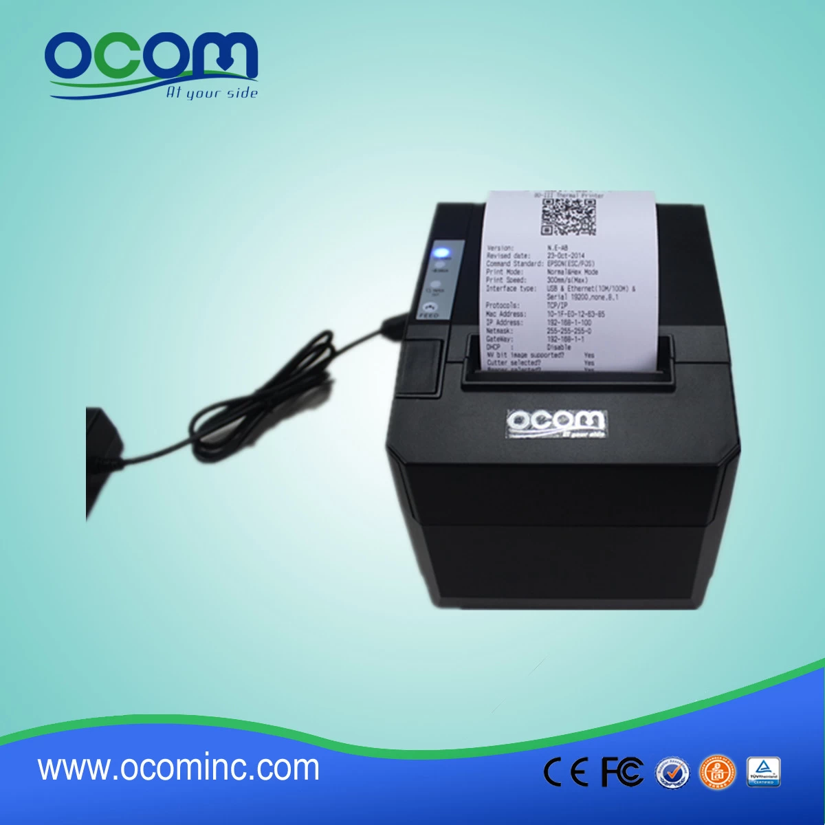 usb pos  receipt printer price with bluetooth (OCPP-88A-BU)