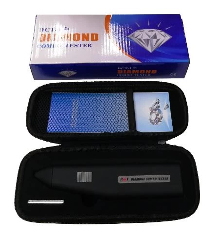 Testeur de moissanite / diamant portable, batterie DC 9V (argent)