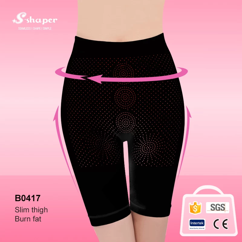 Black Shiny Dot Far Infrared Mid Thigh Panties Supplier