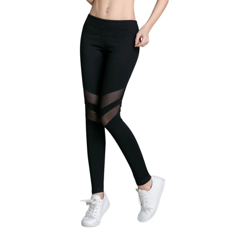 Leggings for gymnastic clothing in breathable mesh with mesh inserts