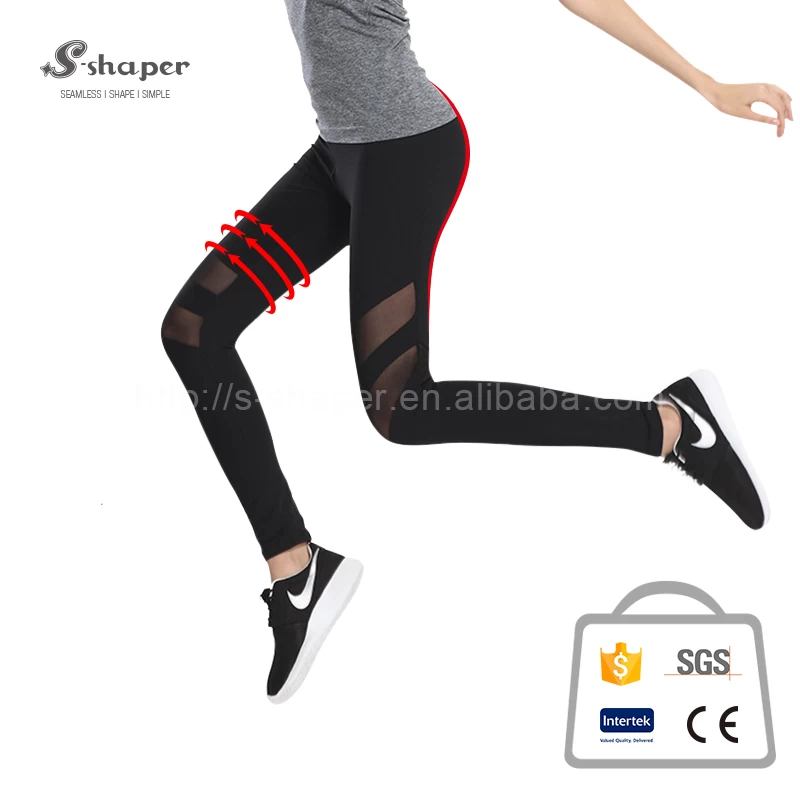 Leggings for gymnastic clothing in breathable mesh with mesh inserts