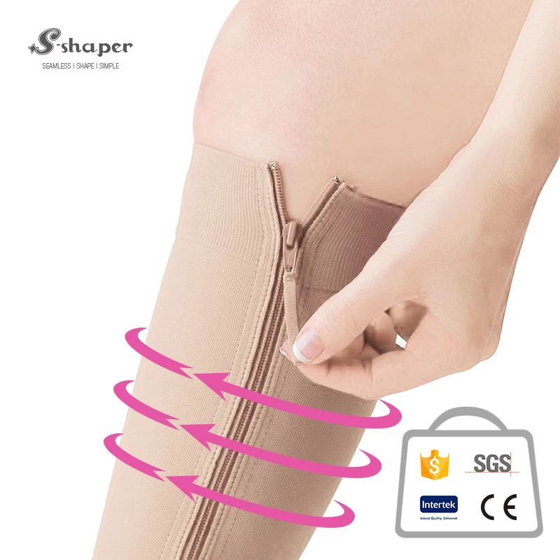 Medical Zipper Compression Calf Socks Supplier