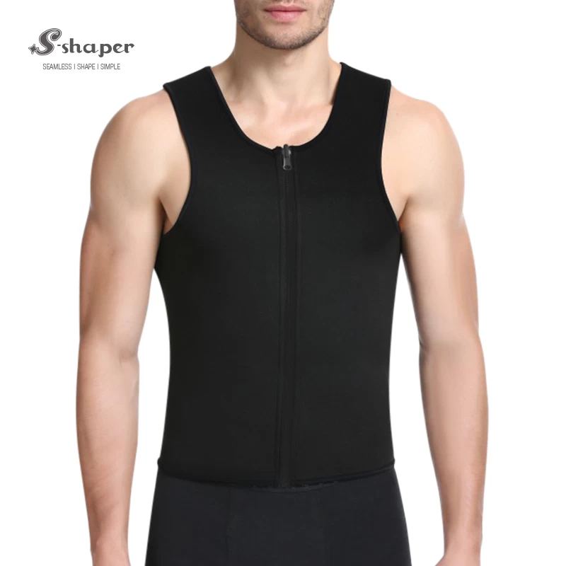 Men's Latex Vest With Zipper Factory