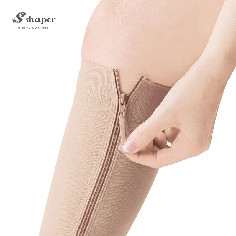 Natural Slim Leg Medical Zipper Socks Wholesales