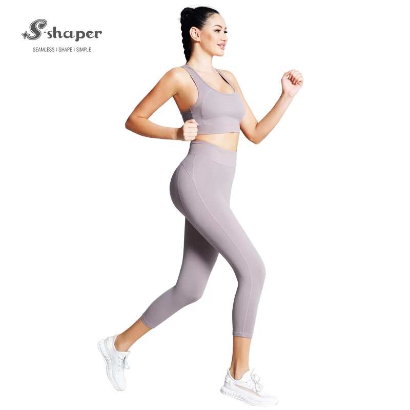 S-SHAPER High Waist Running Leggings Yoga Set Sports Bra Factory