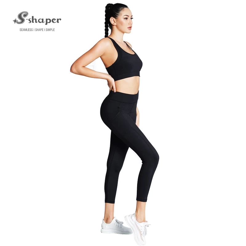 En gros élastique élastique 2 pièces Sportswear, Fitness Yoga Leggings Sortie Bra Set