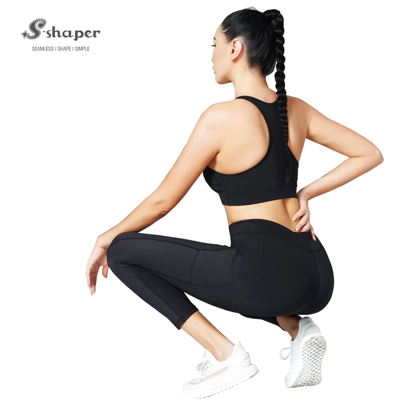 En gros élastique élastique 2 pièces Sportswear, Fitness Yoga Leggings Sortie Bra Set