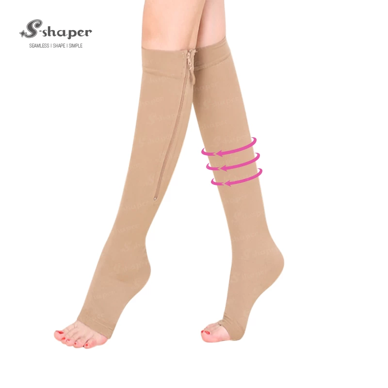 Zipper Open Toe Compression Socks Wholesales