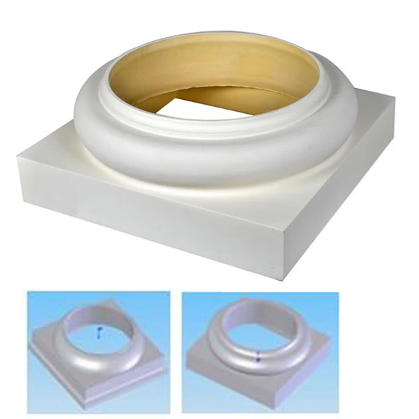 16 inch round cap base Roman, Chinese factory specializing in the production of PU products, PU Rome stigma, polyurethane building materials accessories