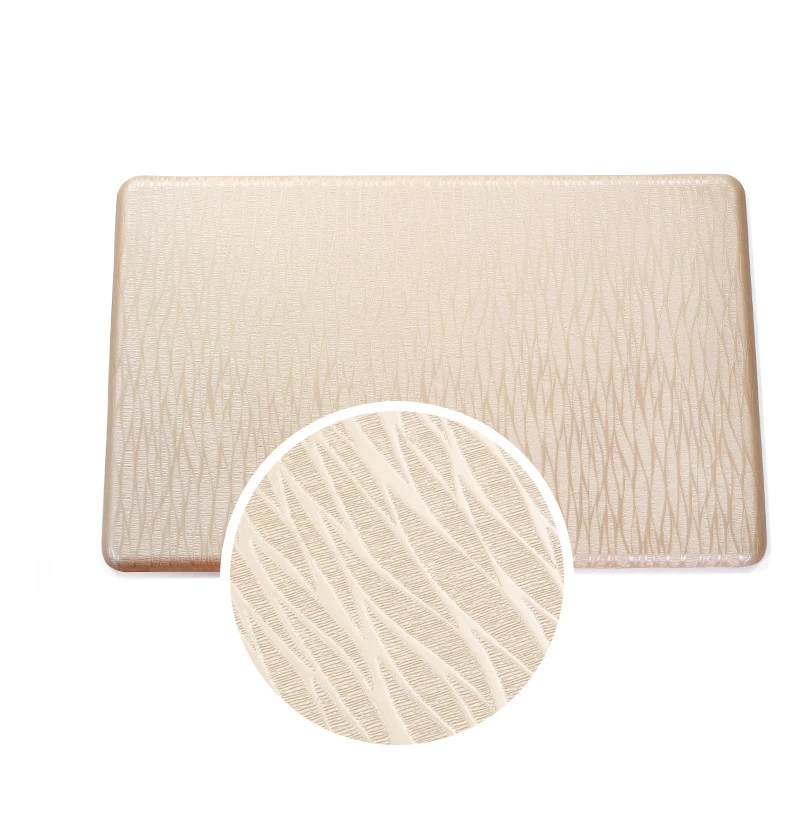 China manufacture PVC leather floor mat, PVC+PU anti-fatigue kitchen mat, antiwear pvc door mat