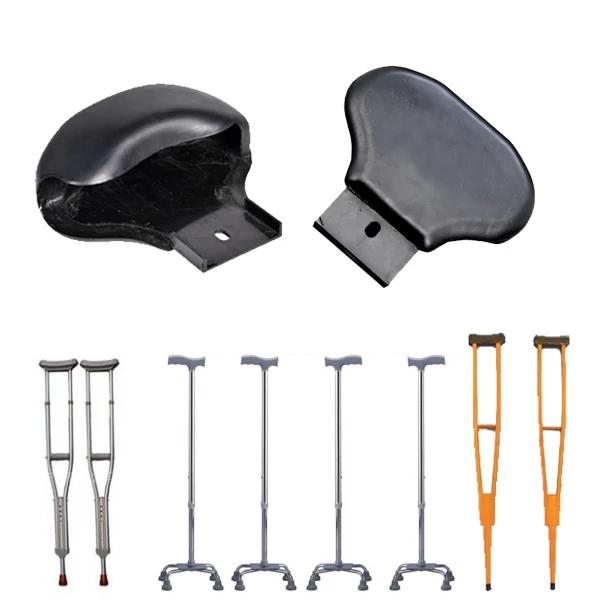 Crutches PU jacket, PU package pad plastic pieces of iron, polyurethane coat crutch head, Chinese polyurethane self-skinning cane hat manufacturer