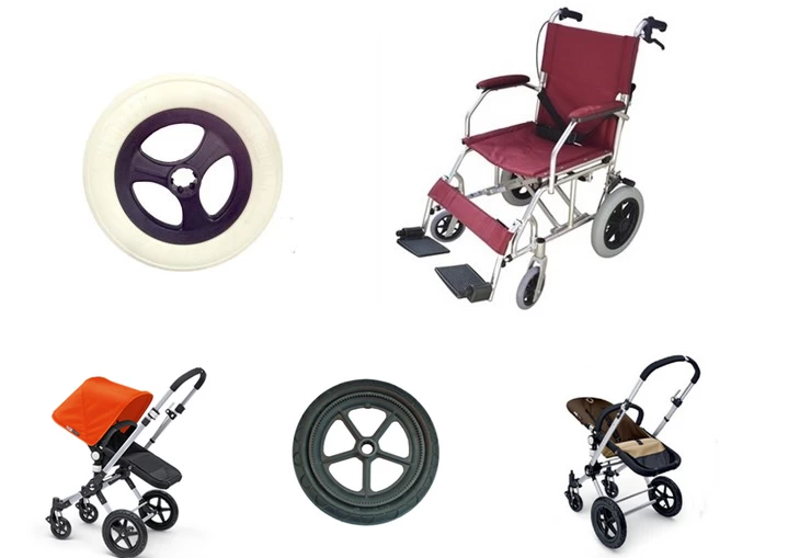 Eco-friendly PU foam baby stroller tyre,pu foam strolller tyre wheel,pu solid stroller wheel tyre,cheap professional pu stroller tyre