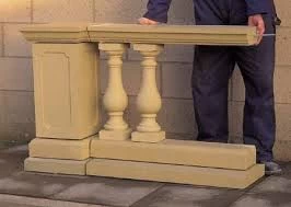 High density of PU foam baluster, Interior iron stair railing,Railing outdoor stairs,Wood and iron stairs railing