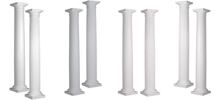Hot sell European decoration style polyurethane ornaments pu roman columns