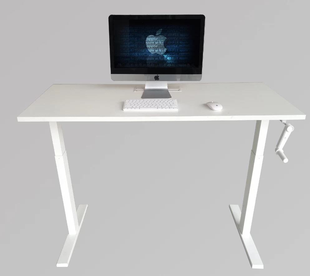 China Manual Crank Height Adjustable Table Sit-Stand Desk Hersteller