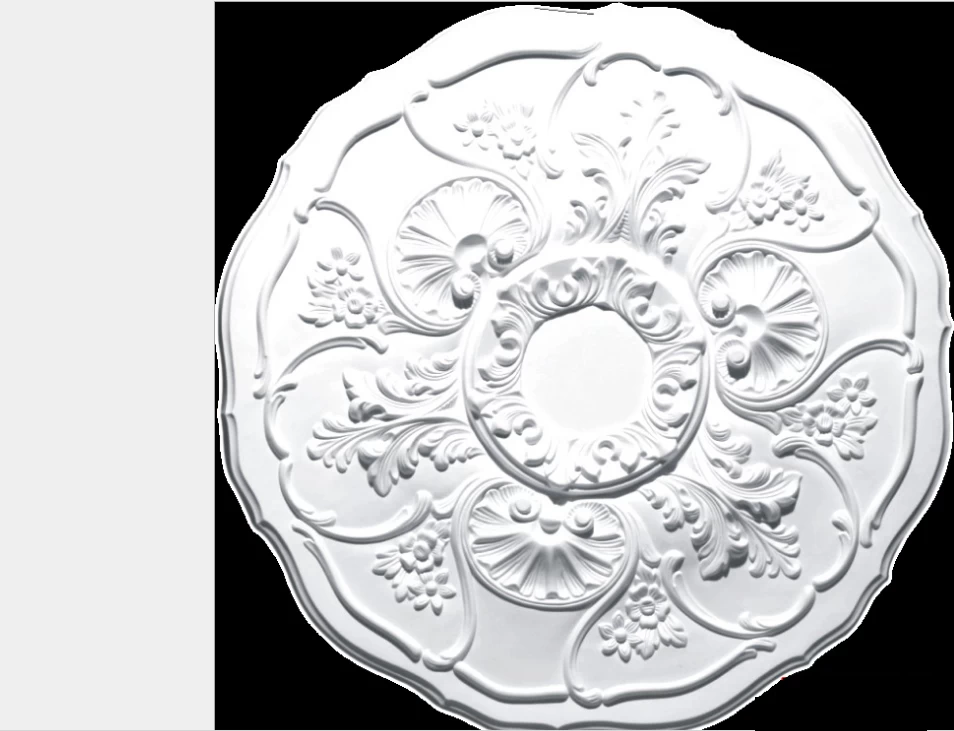 OEM round molding PU, building molding , white PU building panel, decoration plate, ceiling decorative carving panel