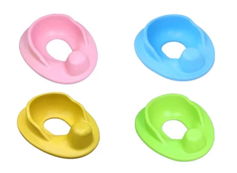 PU pink soft toilet seats for baby care