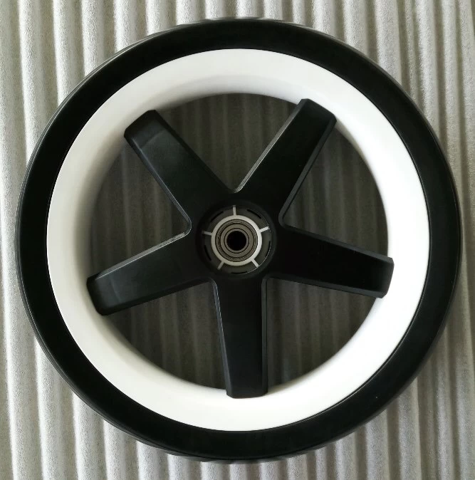 PU wheel, PU foam wheel,PU caster wheel, Black solid wheels, solid pram wheels, tires baby carriage