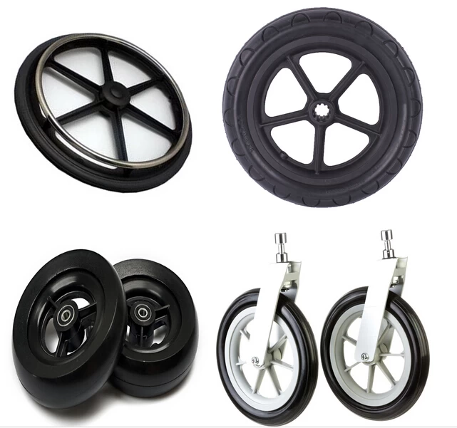 Polyurethane Chinese supplier of high quality green stroller tires, durable baby stroller tire, PU foam tire casting