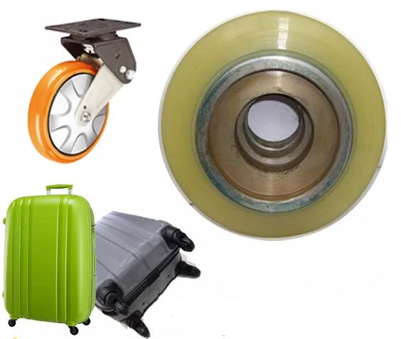 Polyurethane casting resin suppliers suitcase wheels, custom bags PU wheels, polyurethane wheels luggage