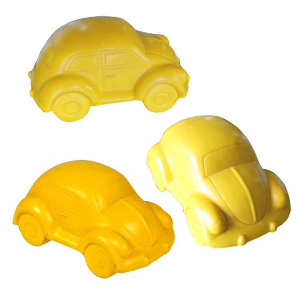 Xiamen fábrica personalizado PU esponja macia PU alta rebote PU Beetle amarelo carro Brinquedos