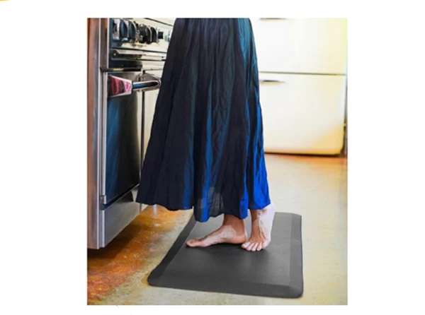 professional anti slip mat supplier, kitchen mat anti fatigue, PU beautiful soft floor mat, floor black soft rectangle mat