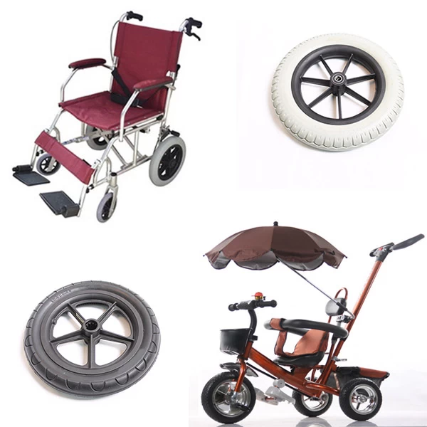 stroller solid tire chinese manufacturer, solid wheel factory china supplier, baby stroller tire, polyurethane foam tire