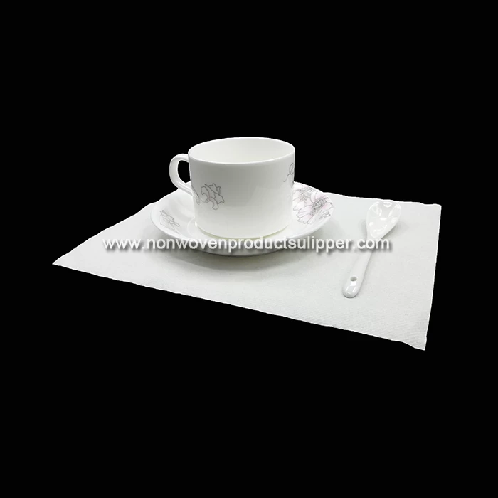 GT-WH01 Hotel Wedding Napkins White Decoration Non Woven Fabric Dining Table Napkin Wholesale