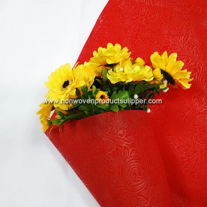New Embossing GTRX-RE01 PP Spunbonded Non Woven Sleeve Rolls For Wedding Gift Material