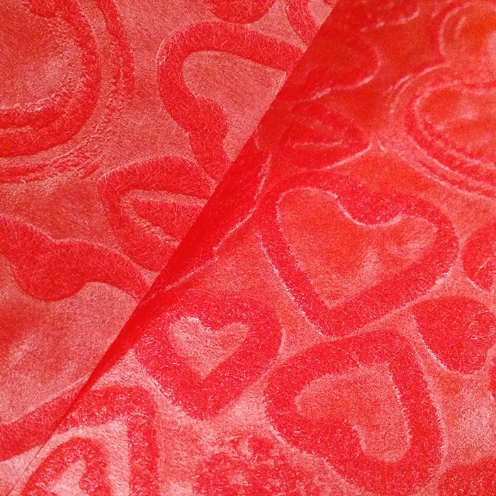 Non Woven Fabrics Flower Packaging Sweet Heart Pattern Design