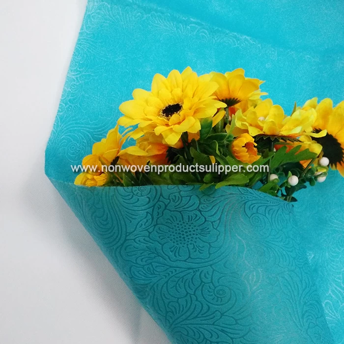 New Embossing GTRX-INBL01 PP Spunbonded Non Woven Floral Packing Fabric For Festive Decorations