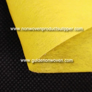 China 1035S-YE 100% PET Yellow Soft Chemical Bonded Nonwoven Fabric For Decoration manufacturer