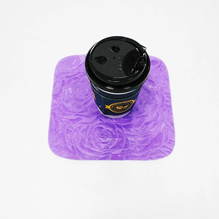 China China Beverage Takeaway Packaging Vendor Disposable Non-Woven Fabric Coffee Cup Holder Carry Net Bag manufacturer
