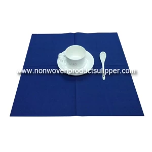 China Blue Non Woven Table Cloth TNT Biodegradable Disposable Tablecloth manufacturer