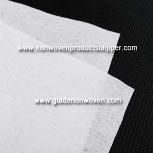 China SP V  50 White  Dotted Line Flushable Non woven Fabric manufacturer