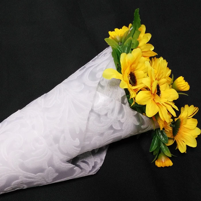 China China Non Woven Packaging Factory, Flower Pattern Low Price Fancy Non Woven Paper Packing, Floral Packaging Supplier manufacturer