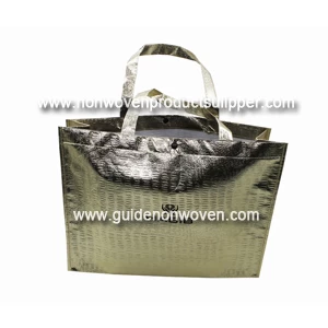 China Custom Pictures Printing Laminated Reusable PP Non Woven Grocery Shopping Bag manufacturer
