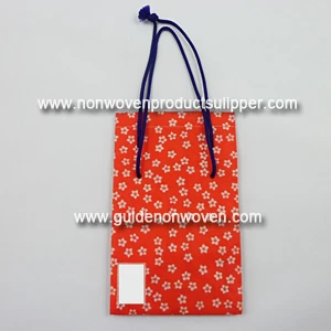 China Customize Printing Chemical Bond Non woven Fabric Drawstring Gift Bag manufacturer