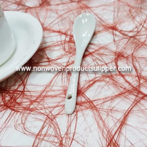 China GTDL1001-C Red Color Floss Non Woven Fabric For Wholesale Table Decoration Polyester Custom Christmas Placemat manufacturer