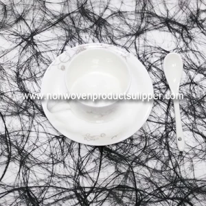 China GTDL1001-F Black Color Special Polyester Non Woven Fabric Floss Material For Table Decoration manufacturer