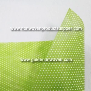 China GTTNg-wr Green Color White Small Round Dot Printing Non Woven Fabric For Flower Sleeves manufacturer
