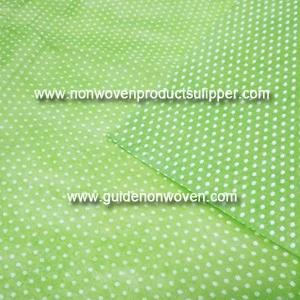 China GTTNg-wr Green Color White Small Round Dot Printing Non Woven Fabric For Flower Sleeves manufacturer