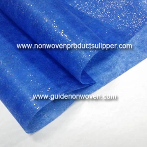 China GTTNgold-gp Sapphire Color With Gold Powder Non Woven Fabric For Packing Material manufacturer
