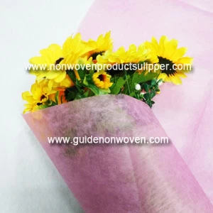 China GTTNp-p Pink Color  Polyester Spunbond Non Woven Fabric For Fresh Flower Wrapping manufacturer