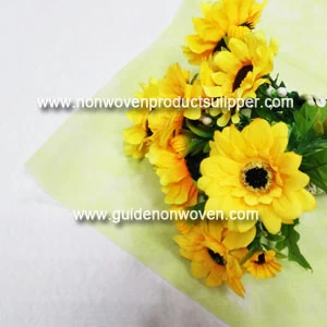 China GTTNp-tg Tender Green Color  Polyester Spunbond Non Woven Fabric For Flower Shop Packing manufacturer